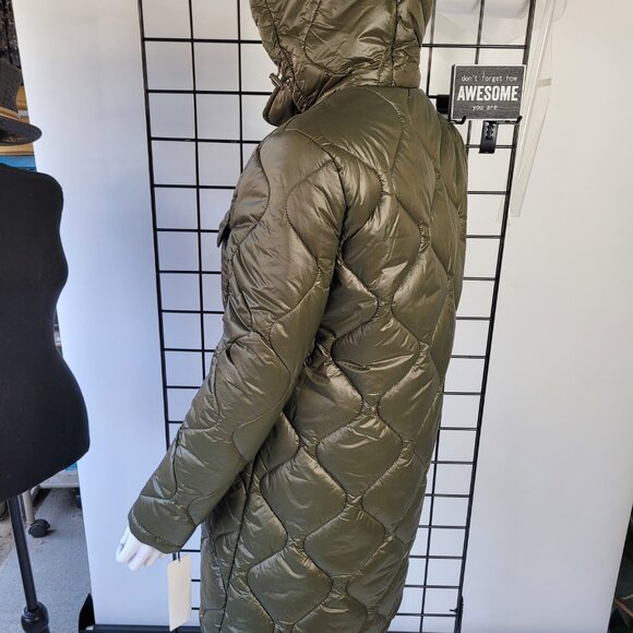 Calvin Klein Olive-Khaki Bubble Coat | Stylish & Warm Puffer Jacket | Size XS - Picture 7 of 14